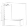 Шторка на ванну AM.PM Gem W90BS-080-140CT 80x140