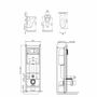 Комплект инсталляция с подвесным унитазом, сиденьем и клавишей AM.PM Gem IS301.901738P