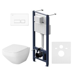 Комплект инсталляция с подвесным унитазом, сиденьем и клавишей AM.PM Inspire V2.0 IS47001.50A1700 безободковый