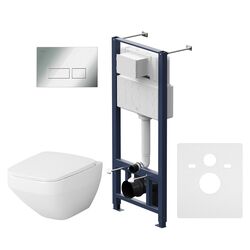 Комплект инсталляция с подвесным унитазом, сиденьем и клавишей AM.PM Inspire V2.0 IS47051.50A1700 безободковый