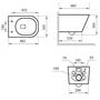 Унитаз подвесной Art&Max Ovale AM011CHR безободковый