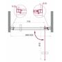Душевая дверь в нишу Belbagno MARMI-B-1-90-C-Cr