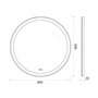 Зеркало BelBagno SPC-RNG-800-LED-TCH-WARM