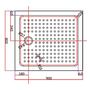 Душевой поддон CEZARES TRAY-A-AH-90/80-15-W