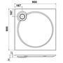 Поддон для душа Cezares TRAY-S-A-90-56-W 90x90