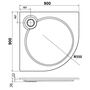 Поддон для душа Cezares TRAY-S-R-90-550-56-W