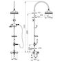 Душевая стойка Cezares BOHEMIA-S-CD-T-02-Bi