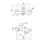 Смеситель для ванны Cezares BITONE-VM-01