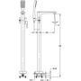 Смеситель для ванны Cezares TESORO-F-VDP-01 напольный