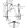 Душевая стойка Hansgrohe Croma Select E 2jet 27256400