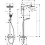 Душевая стойка Hansgrohe Crometta E 240 1jet Showerpipe 27284000