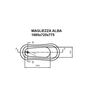Акриловая ванна Magliezza Alba 169x73 (ножки золото)