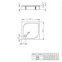 Душевой поддон Radaway Delos C 90x90 с панелью