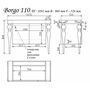 Мебель для ванной Tessoro Borgo 110 4 ножки