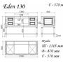 Мебель для ванной Tessoro EDEN 130