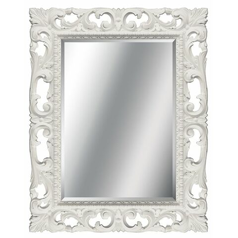 Зеркало Tessoro ISABELLA TS-0023-W с фацетом, белый глянец