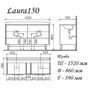 Мебель для ванной Tessoro Laura 150