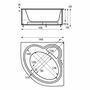 Акриловая ванна Vagnerplast CATALINA 146x146